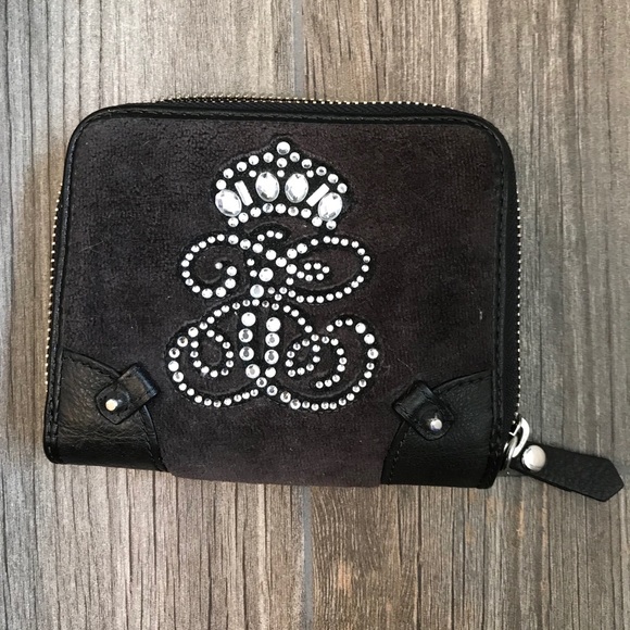 Juicy Couture Handbags - 🖤Juicy Couture Wallet🖤Bling Zip Small Travel Bedazzled Y2k